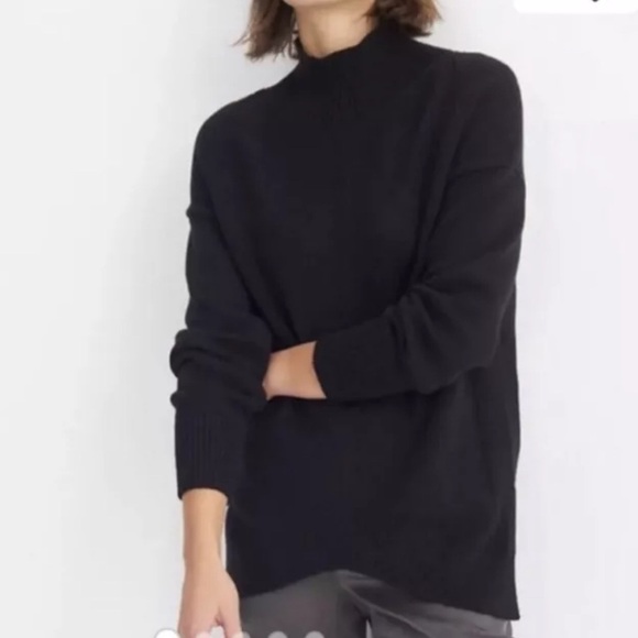 MAEVE ANTHROPOLOGIE Crystal High Neck Tunic Sweater Black XS - Picture 1 of 7